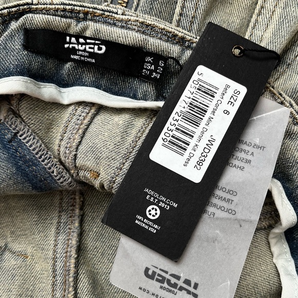 Jaded London Corset Denim Kilt Mini Dress - Picture 6 of 6